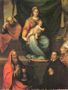 Prado, Blas del The Holy Family with Saints and the Master Alonso de Villegas china oil painting reproduction